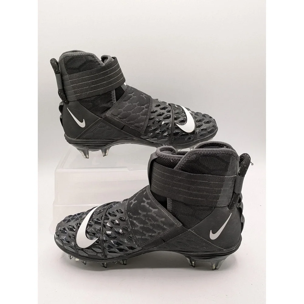 Nike Force Savage Elite 2 Shoes Mens 8.5 Black Football Cleats Spikes AH3999-001